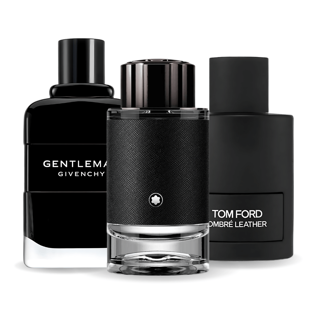 3 parfüm készlet Tom Ford Ombre Leather,  Givenchy Gentleman, Montblanc Explorer 100ml